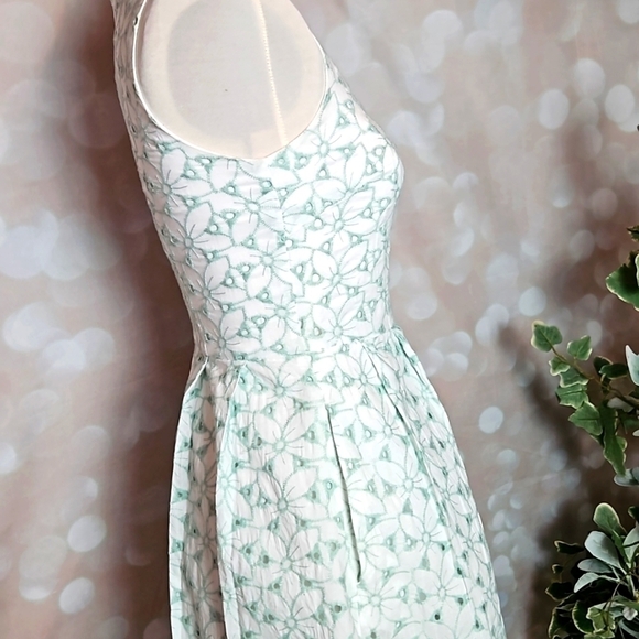 Limited | White Eyelet Fit and Flare Dress - Picture 3 of 11